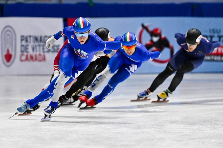A group of people skating on iceAI-generated content may be incorrect.