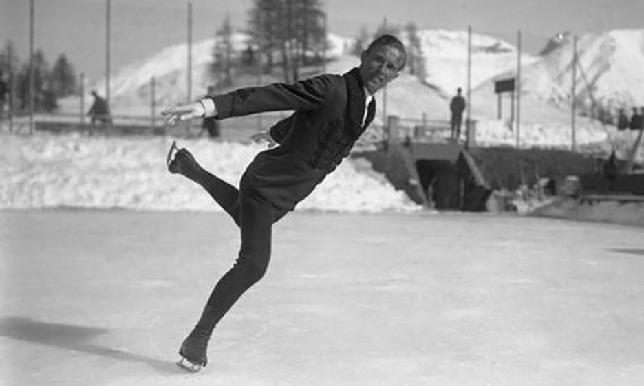A person ice skating on the iceAI-generated content may be incorrect.