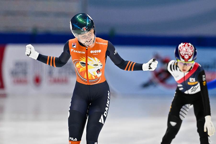 A couple of people on ice skatingAI-generated content may be incorrect.