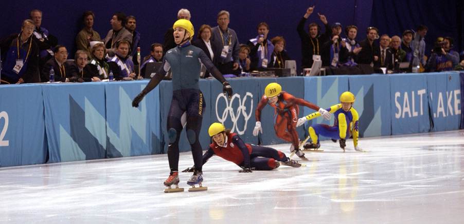 A group of people skating on iceAI-generated content may be incorrect.