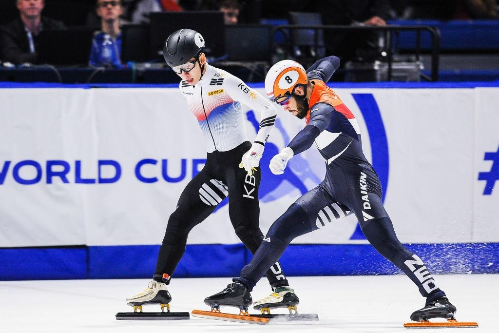 Sjinkie Knegt(NED) Lim Hyo jun(KOR)WCSTSS 2918©International Skating Union(ISU) 1063969404