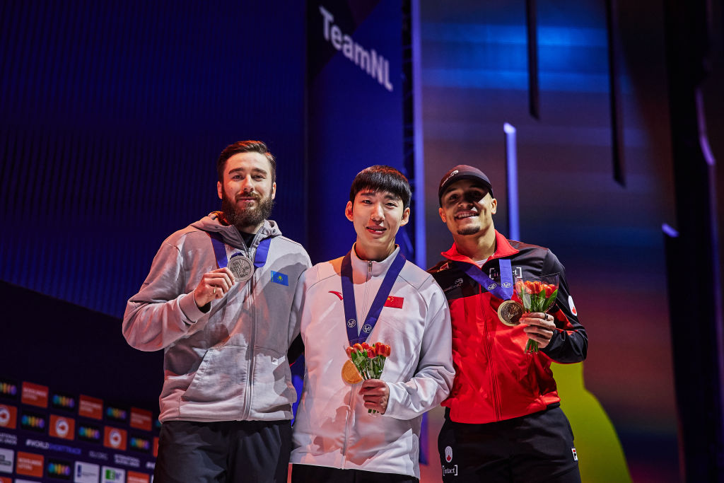 The Men's 500m podium at the World Championships