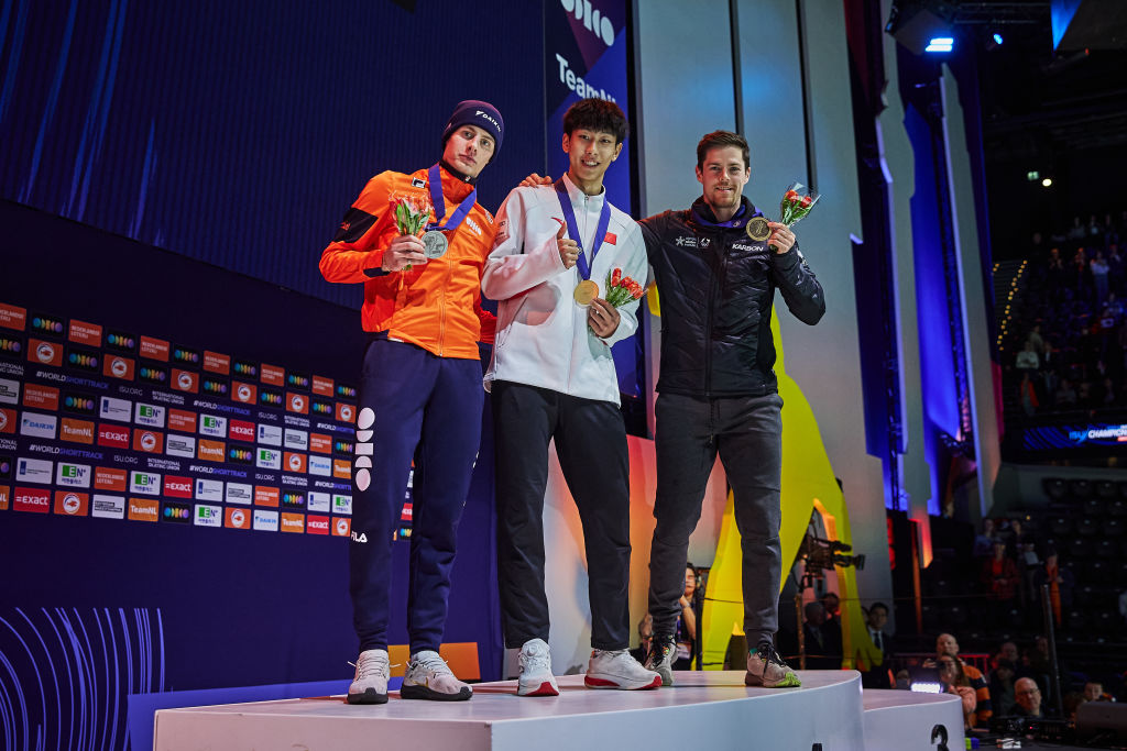 The Men's 1500m World Championship podium