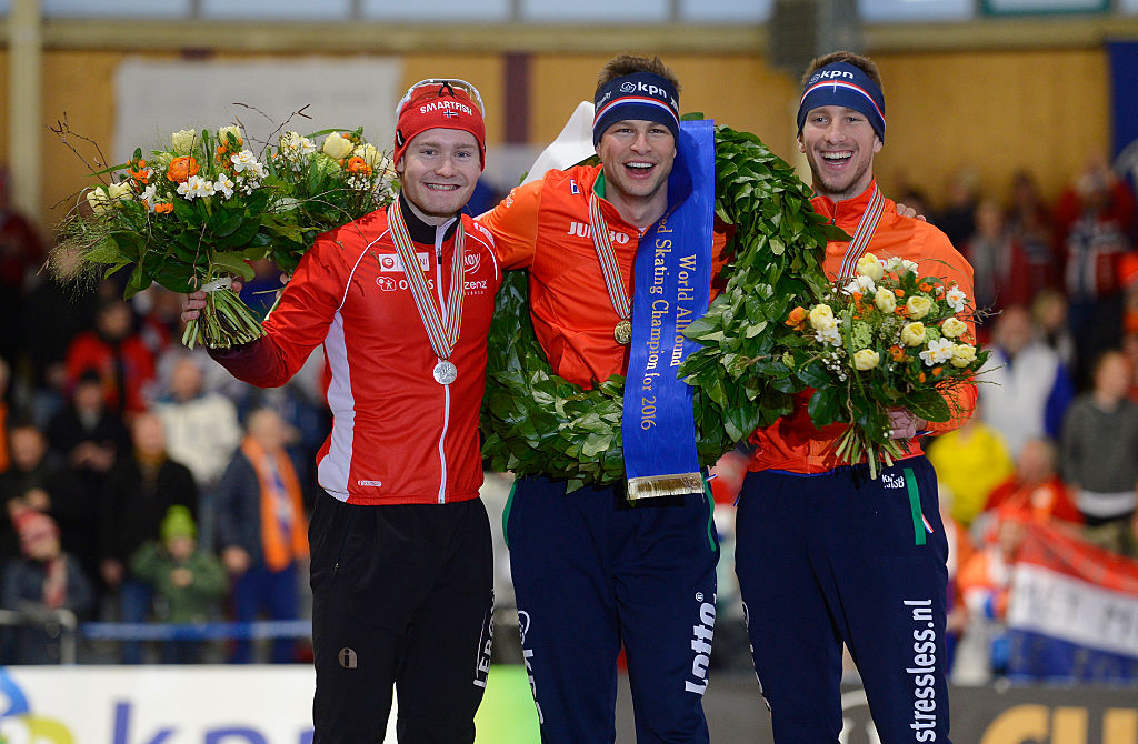 Lunde Pedersen(NOR), Sven Kramer (NED) Jan Blokhuijsen (NED) ISU Allround Speed Skating World Championship 2016 Berlin (GER) ISU 514032148